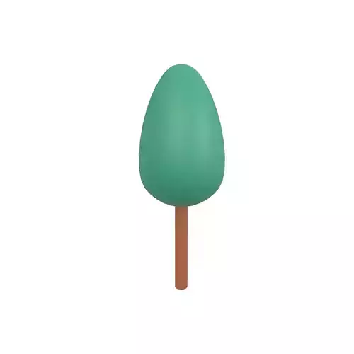 Cartoon Tree v6 003 Low-poly 3D model