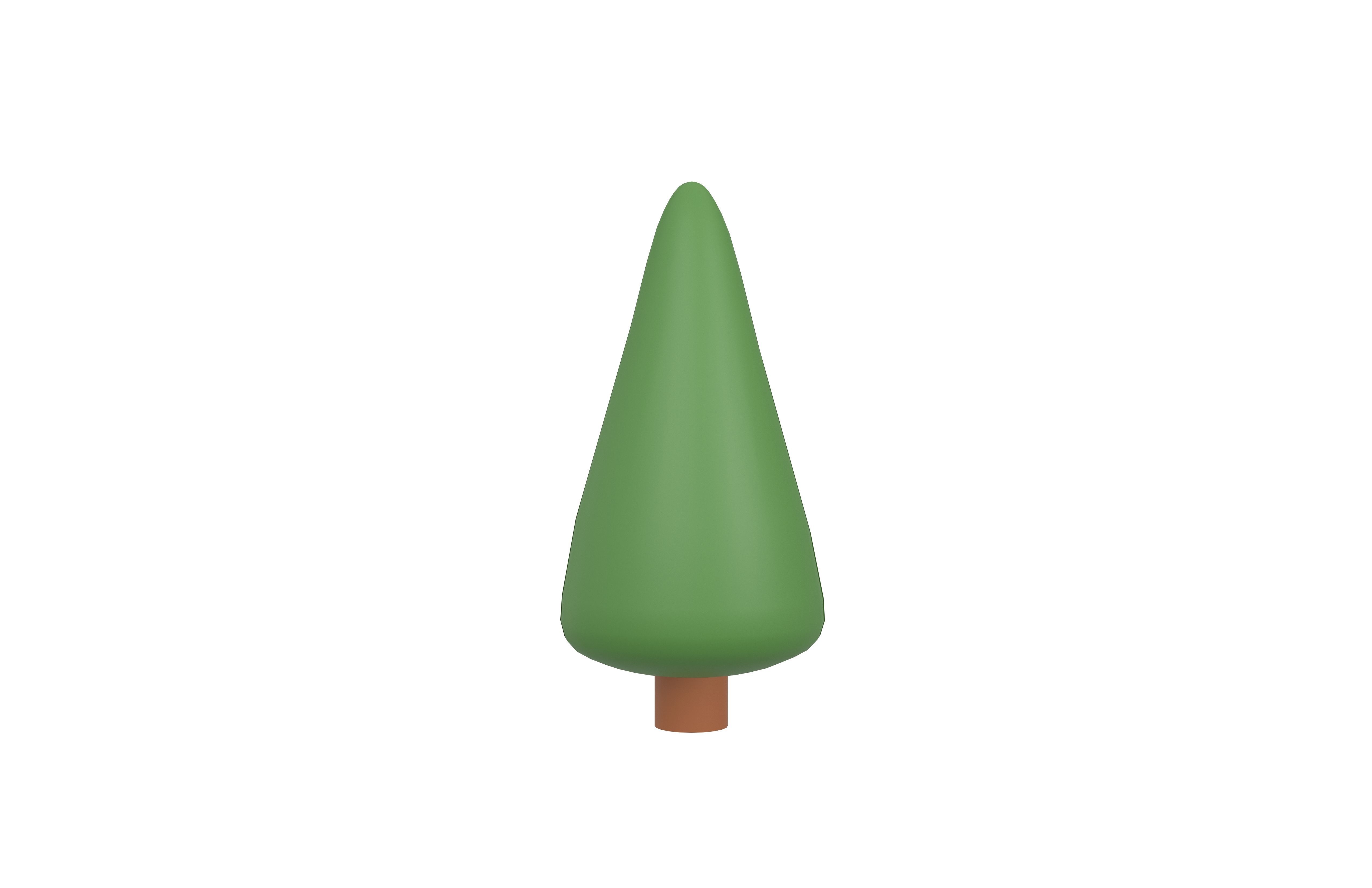 Cartoon Tree v9 002 Low-poly 3D model_1