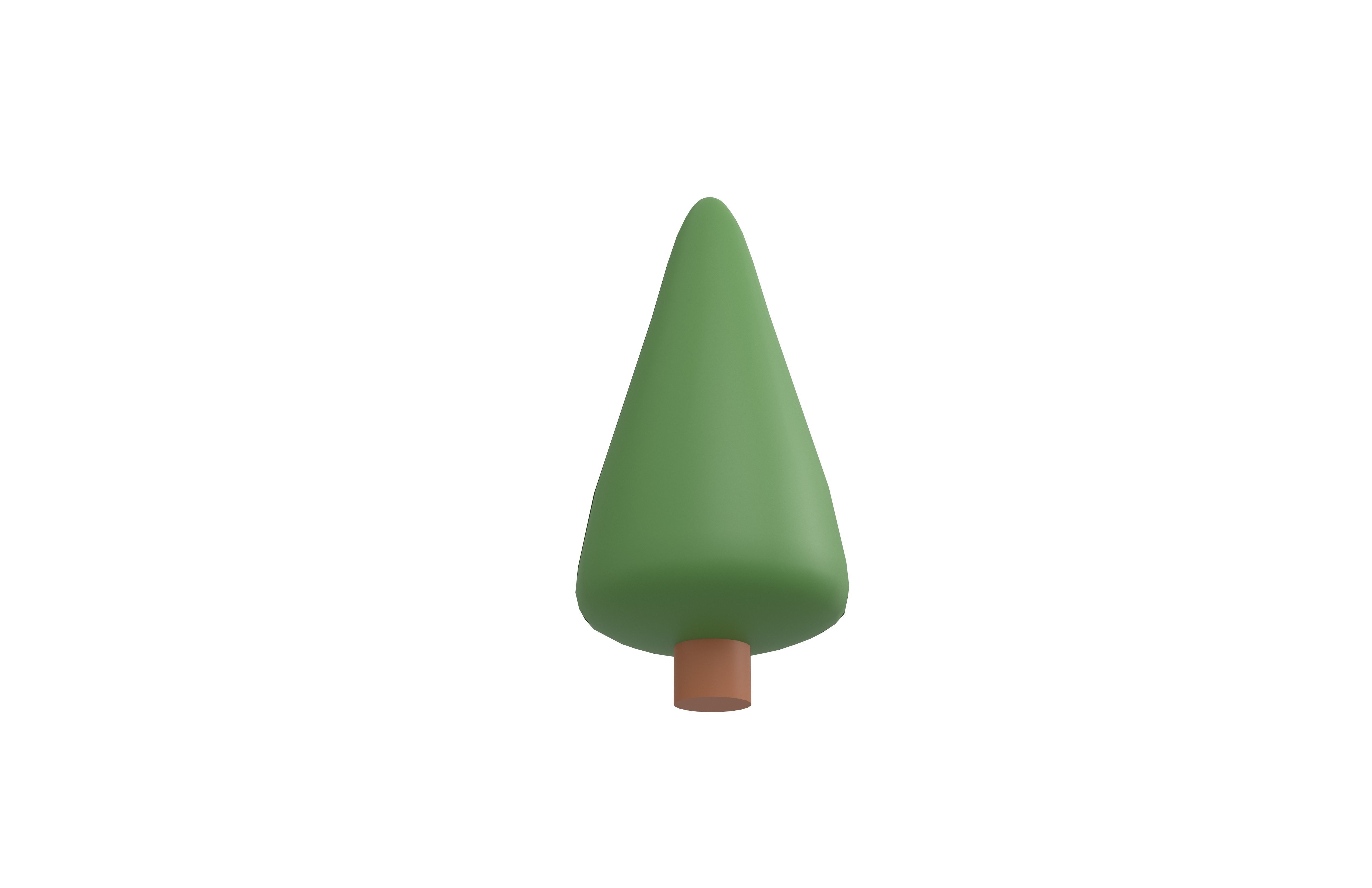 Cartoon Tree v9 002 Low-poly 3D model_3