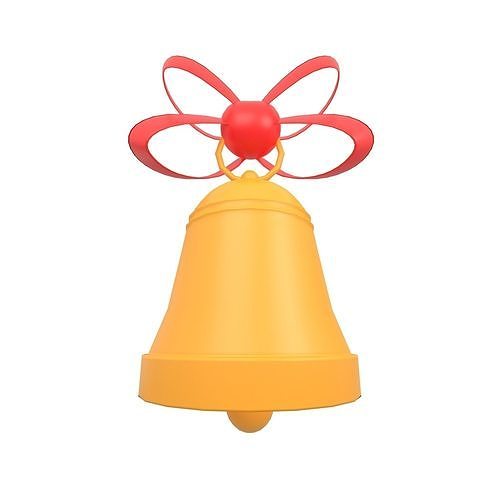 Christmas Bell v1 001 Low-poly 3D model