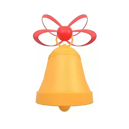 Christmas Bell v1 001 Low-poly 3D model