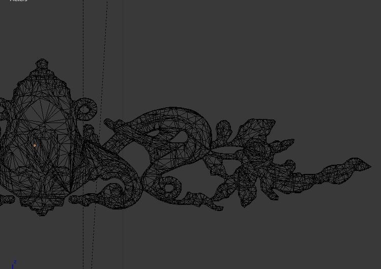 Classic decor ornament v-3D model 39 3D model_3