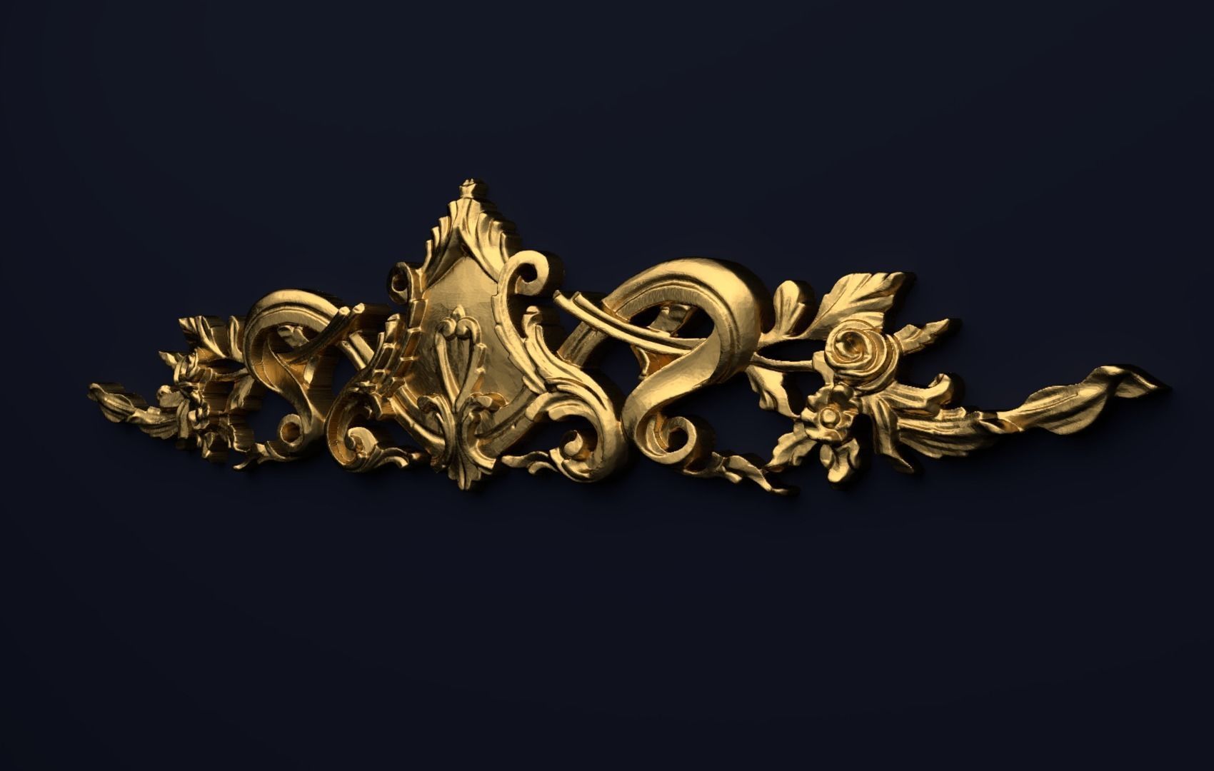 Classic decor ornament v-3D model 39 3D model_2