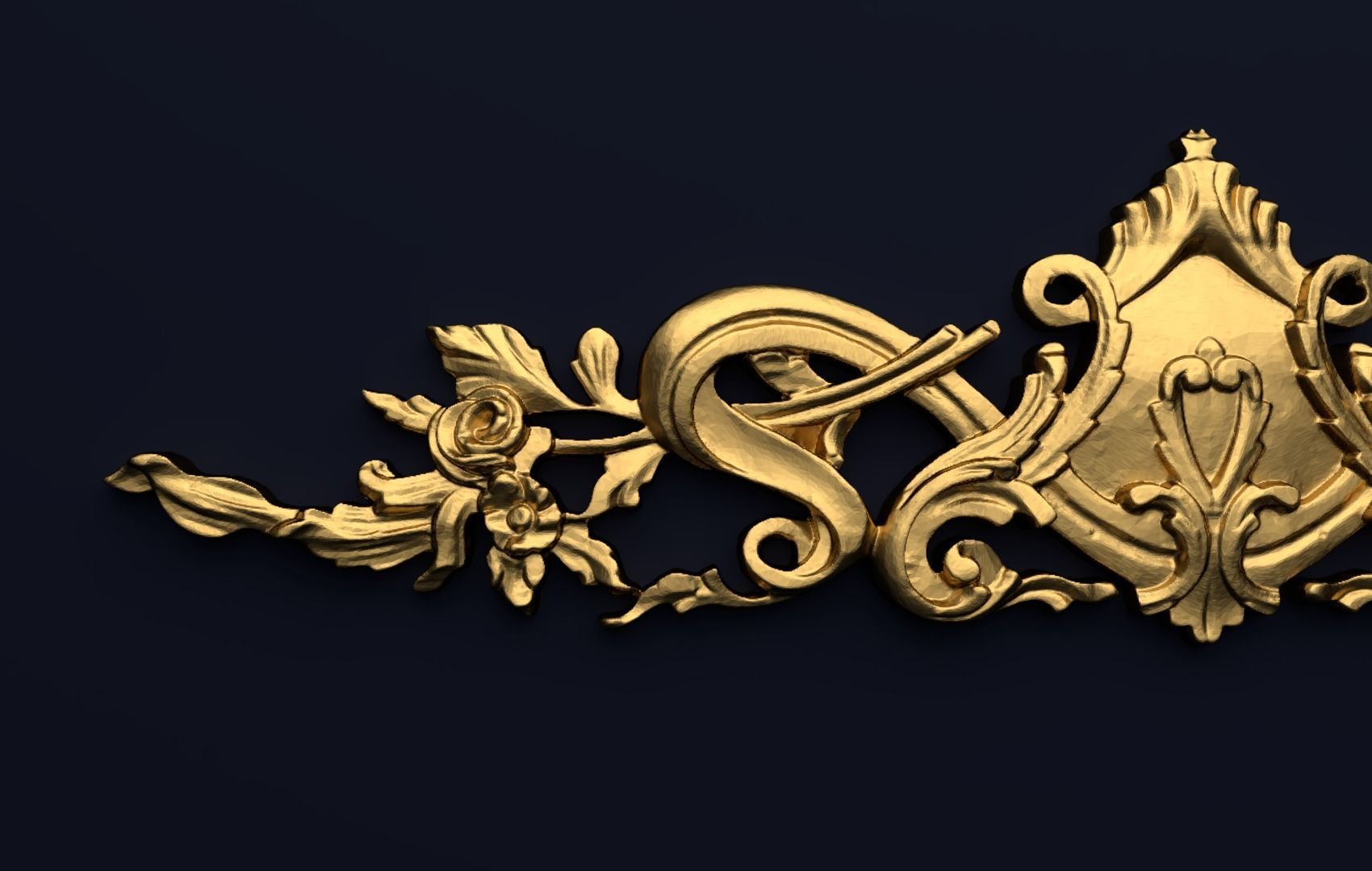 Classic decor ornament v-3D model 39 3D model_1