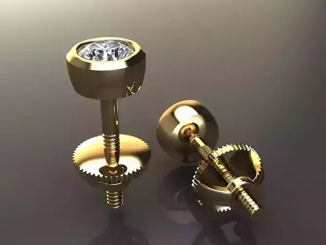 BEZEL BASKET 3MM EARRING 3D print model