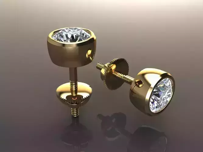BEZEL BASKET 4MM50 EARRING