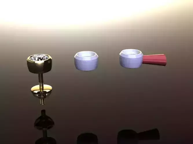 BEZEL BASKET 4MM EARRING 3D print model