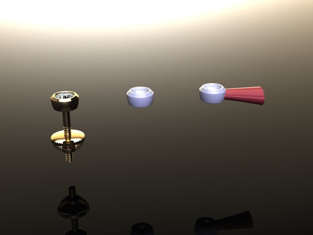 BEZEL STUD DIAMOND EARRING MIX SIZES 3D print model_5