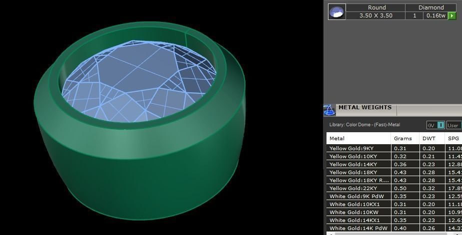 BEZEL STUD DIAMOND EARRING MIX SIZES 3D print model_10