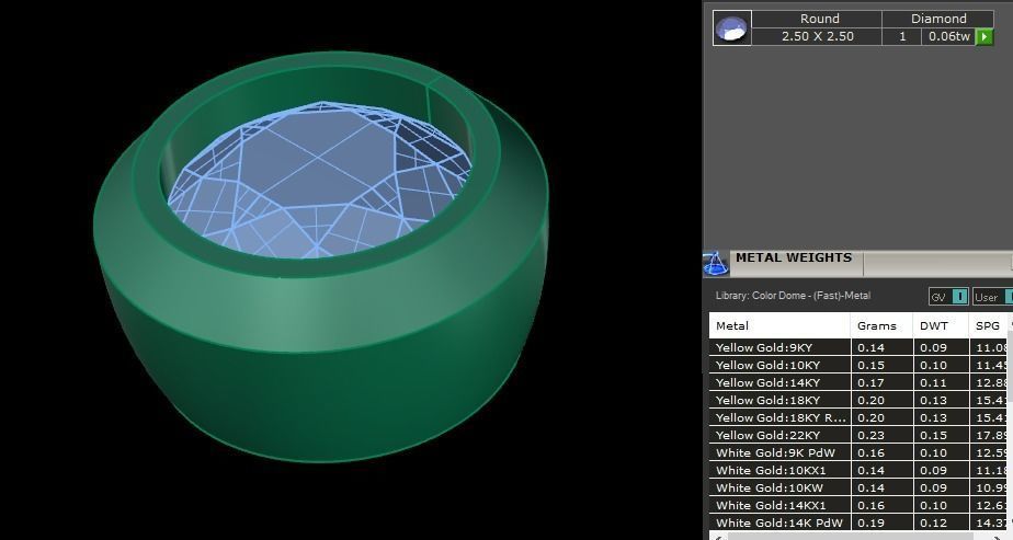 BEZEL STUD DIAMOND EARRING MIX SIZES 3D print model_9