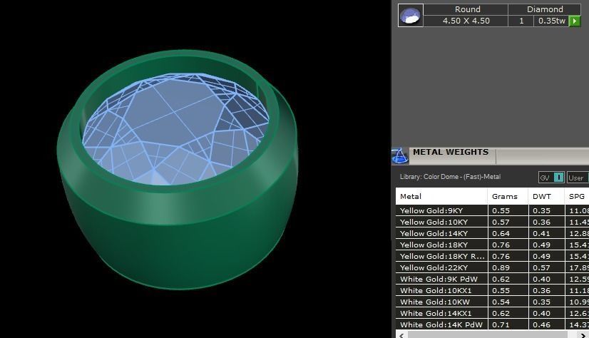 BEZEL STUD DIAMOND EARRING MIX SIZES 3D print model_12