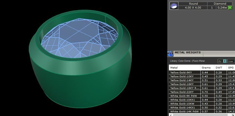 BEZEL STUD DIAMOND EARRING MIX SIZES 3D print model_13