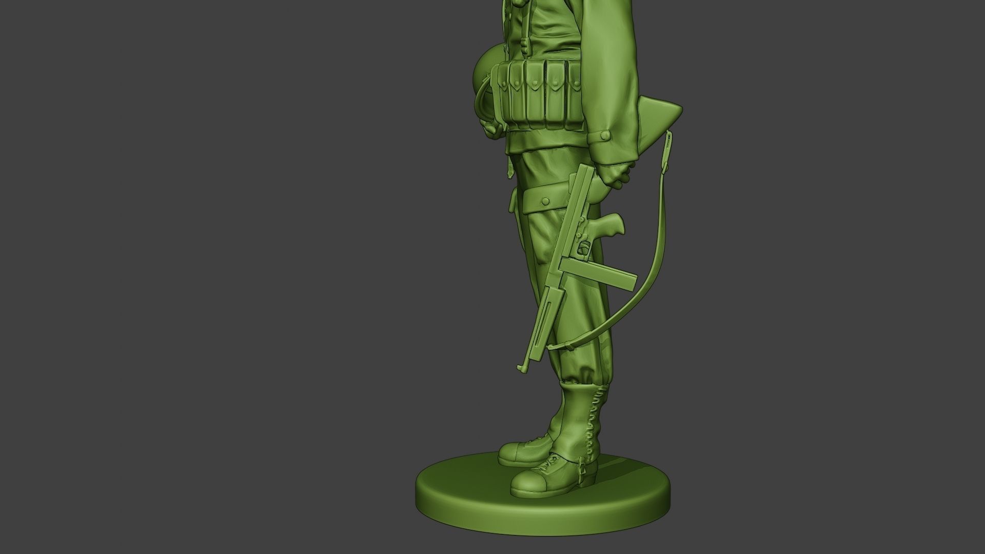 American soldier ww2 Praying A11 3D print model_17