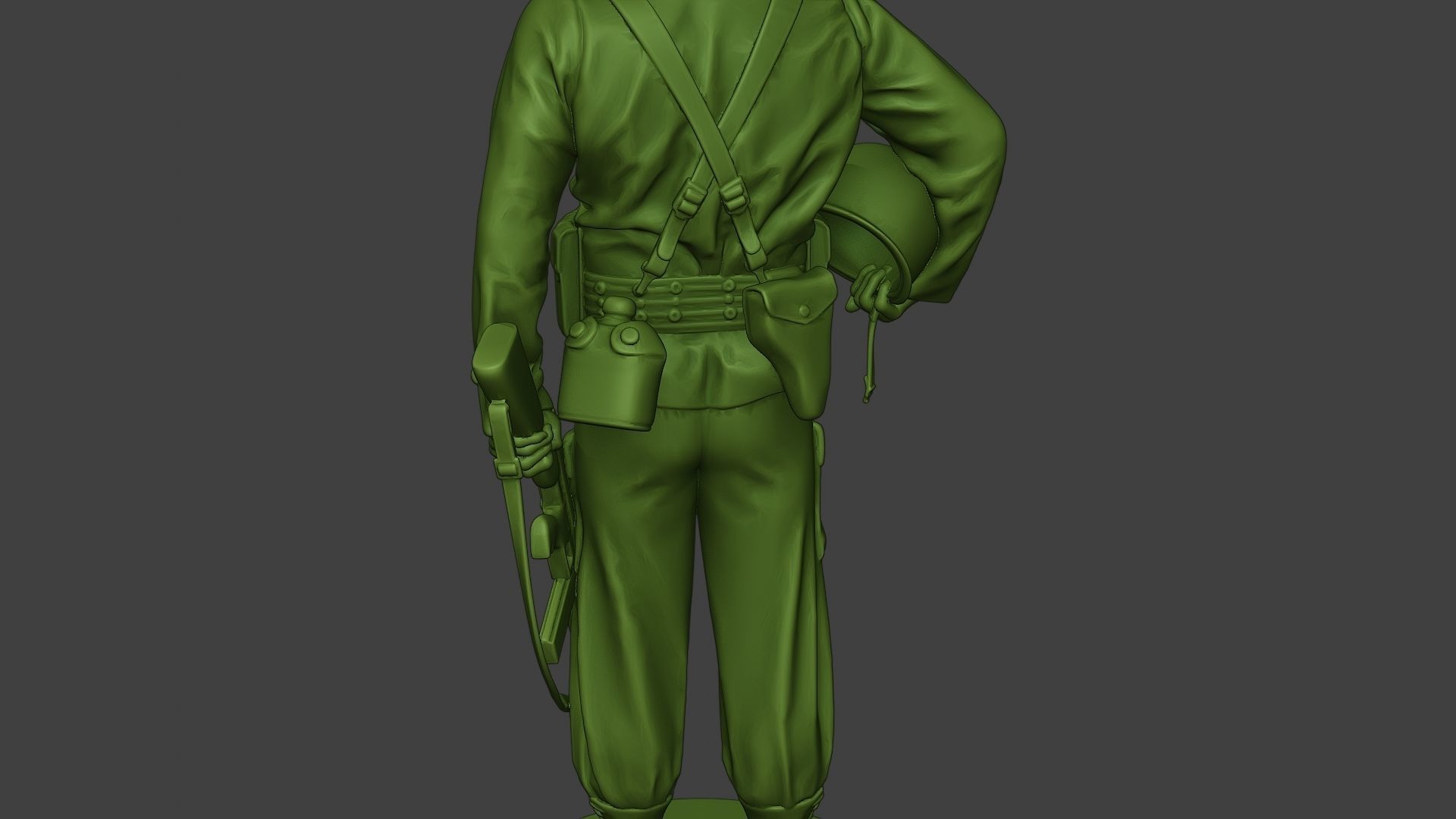 American soldier ww2 Praying A11 3D print model_21