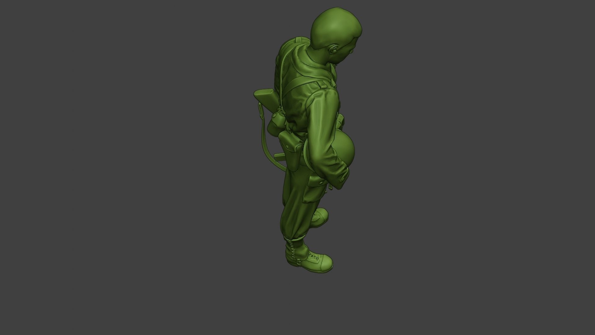 American soldier ww2 Praying A11 3D print model_23