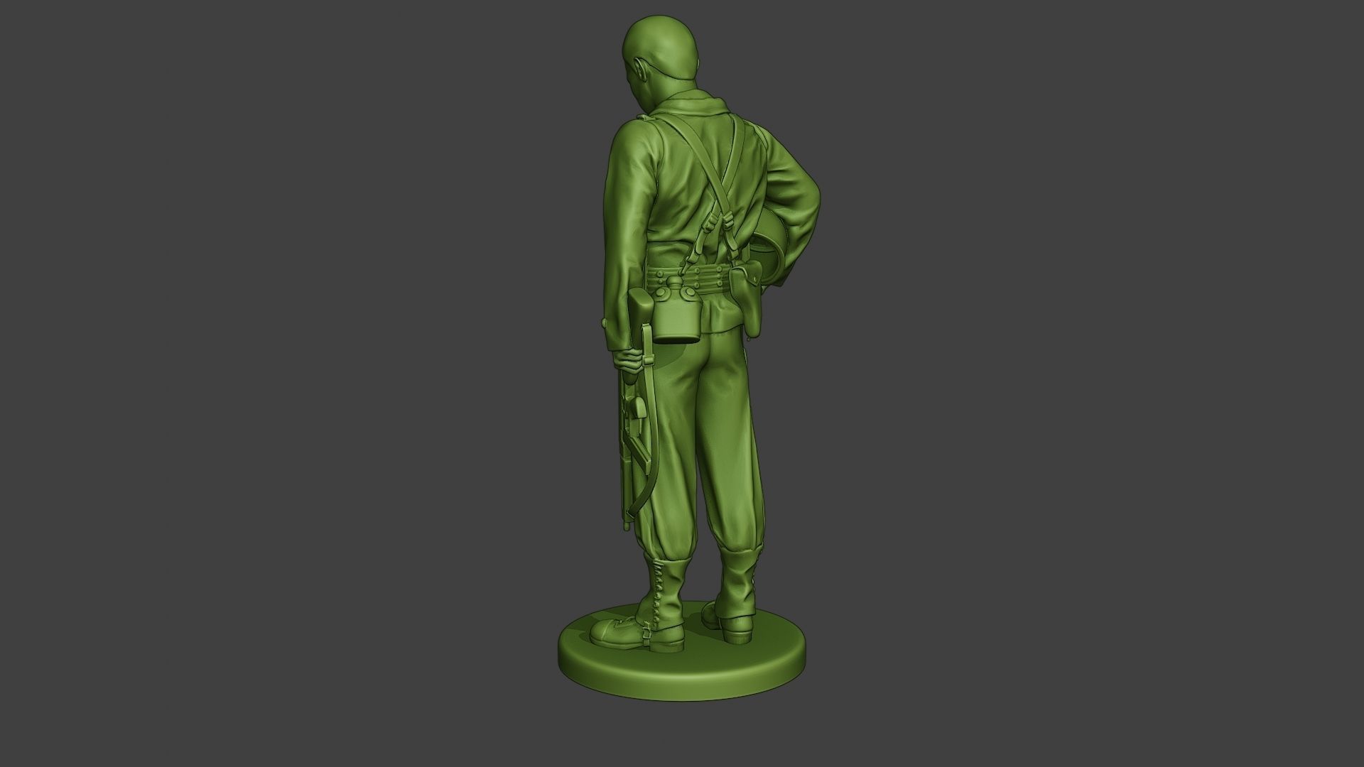 American soldier ww2 Praying A11 3D print model_5