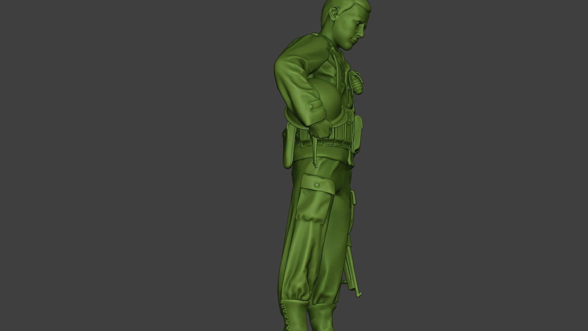 American soldier ww2 Praying A11 3D print model_29