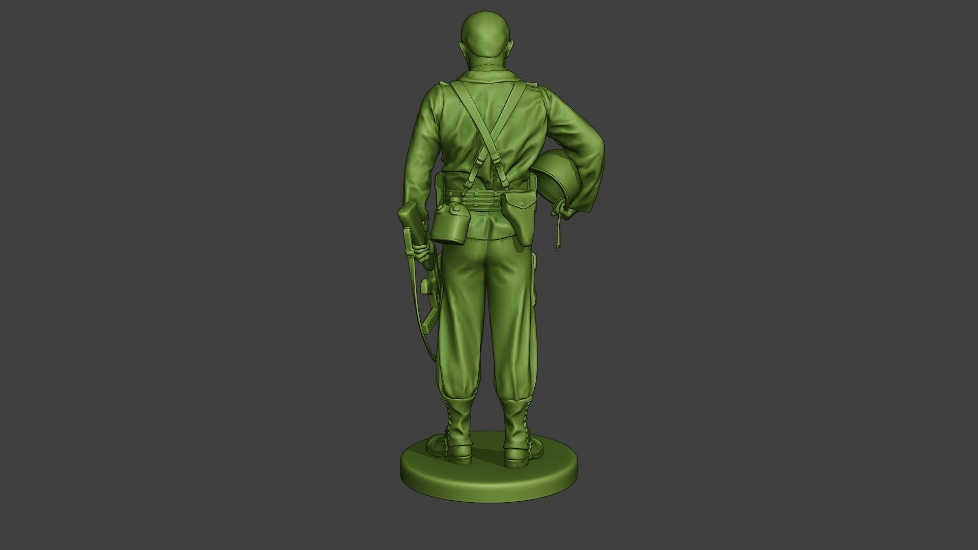 American soldier ww2 Praying A11 3D print model_6