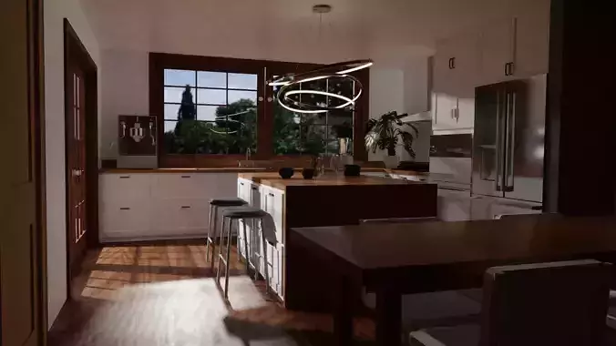 Kitchen and dining room