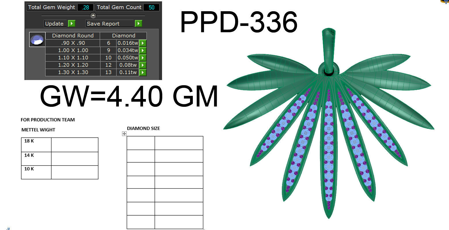 Women pendant-earrings set 3dm render detail 3D print model_13