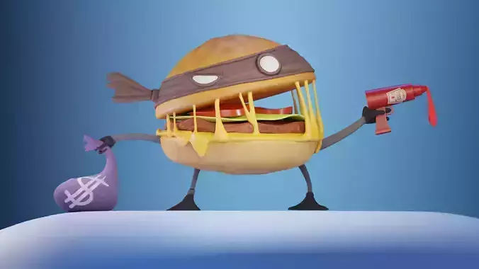 Burger Heist - Stylized Character Model 3D model