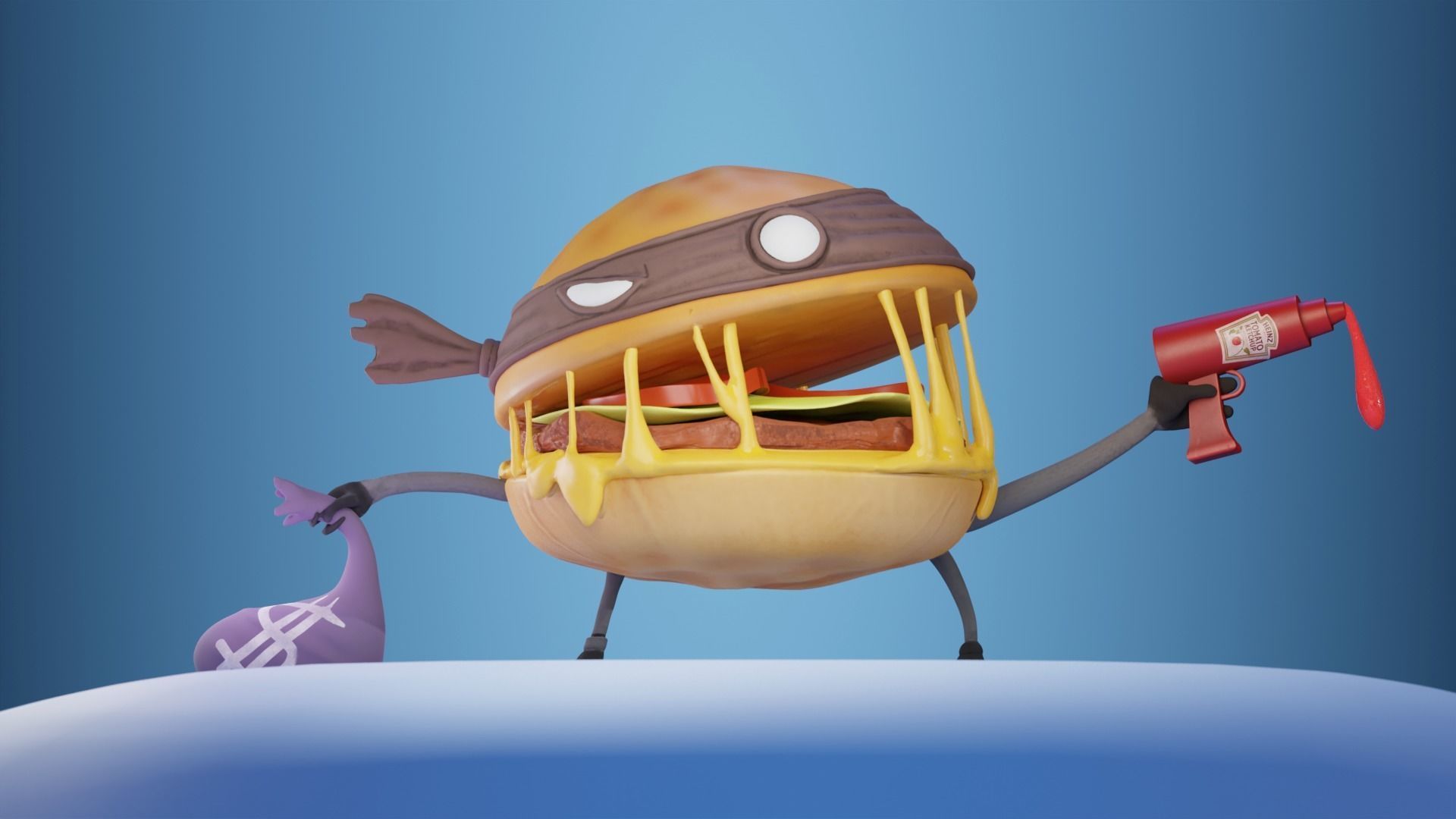 Burger Heist - Stylized Character Model 3D model_2