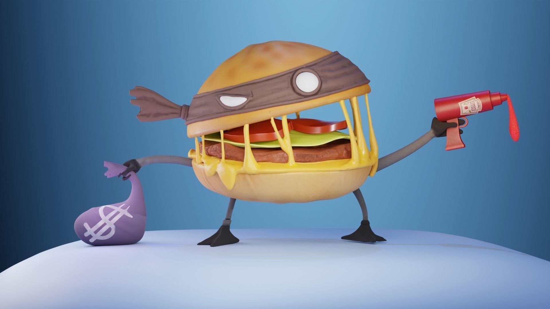 Burger Heist - Stylized Character Model 3D model_5