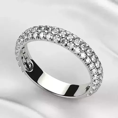 Pave Gems Wedding Gold Ring