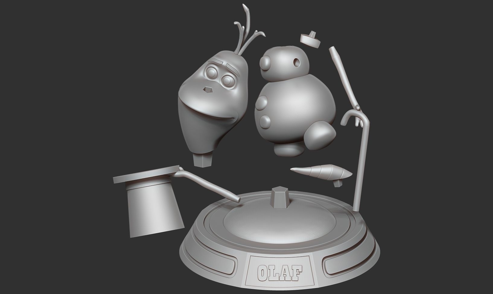 Magician Olaf 3D print model_2