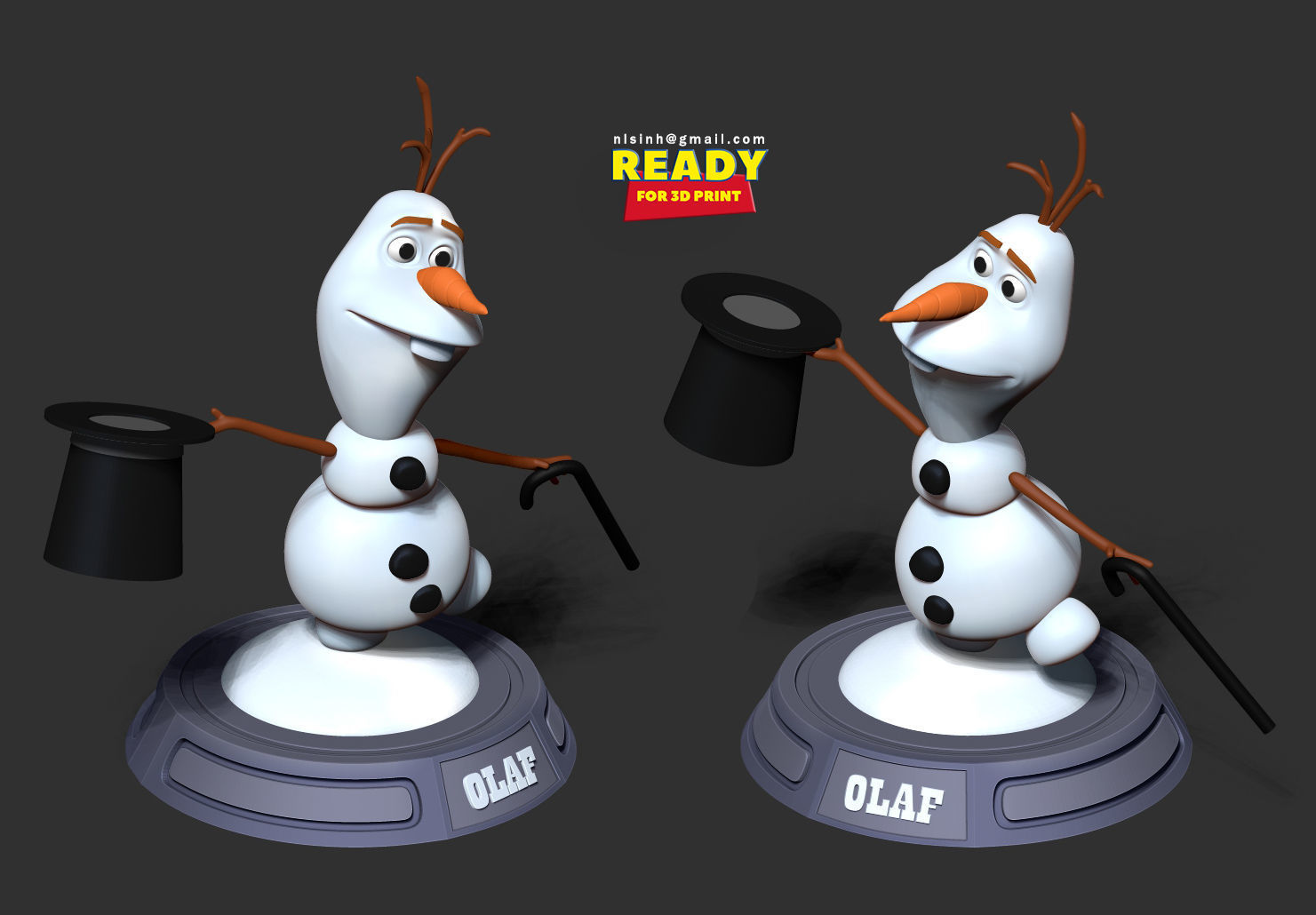 Magician Olaf 3D print model_1