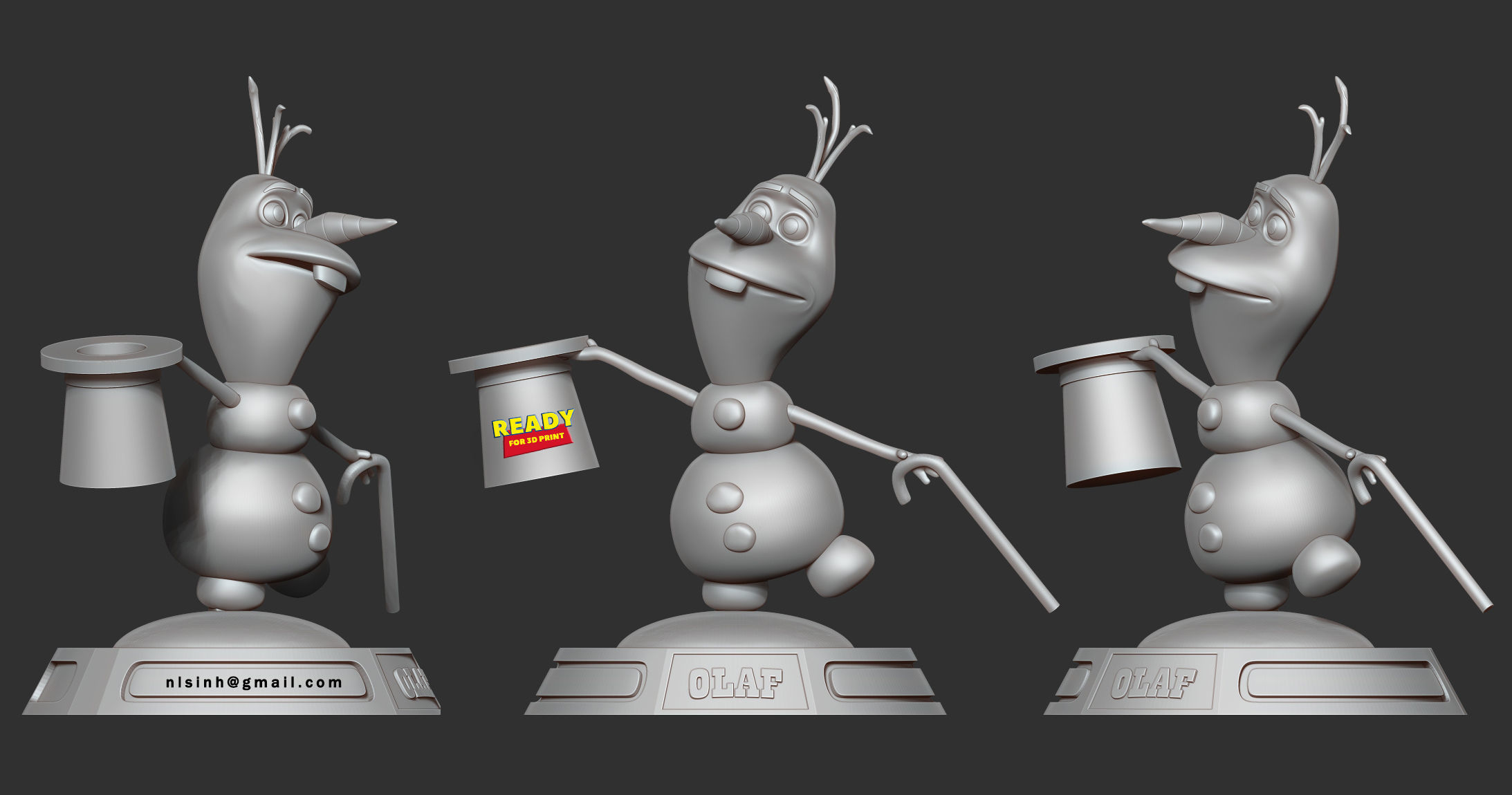 Magician Olaf 3D print model_4