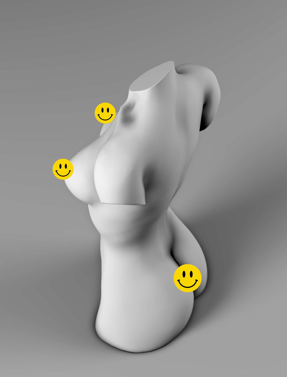 WOMAN TORSO 3D print model_7