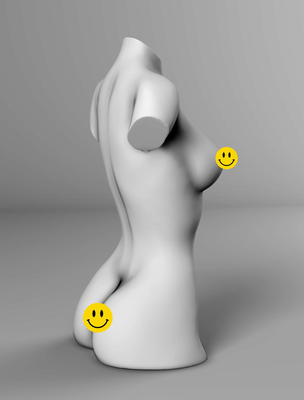WOMAN TORSO 3D print model_4