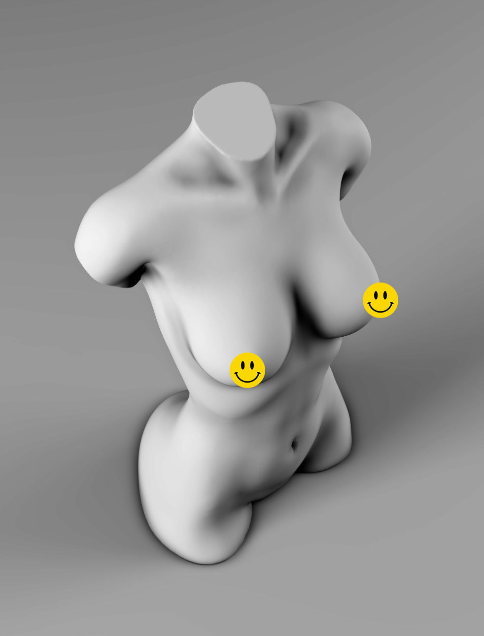 WOMAN TORSO 3D print model_6
