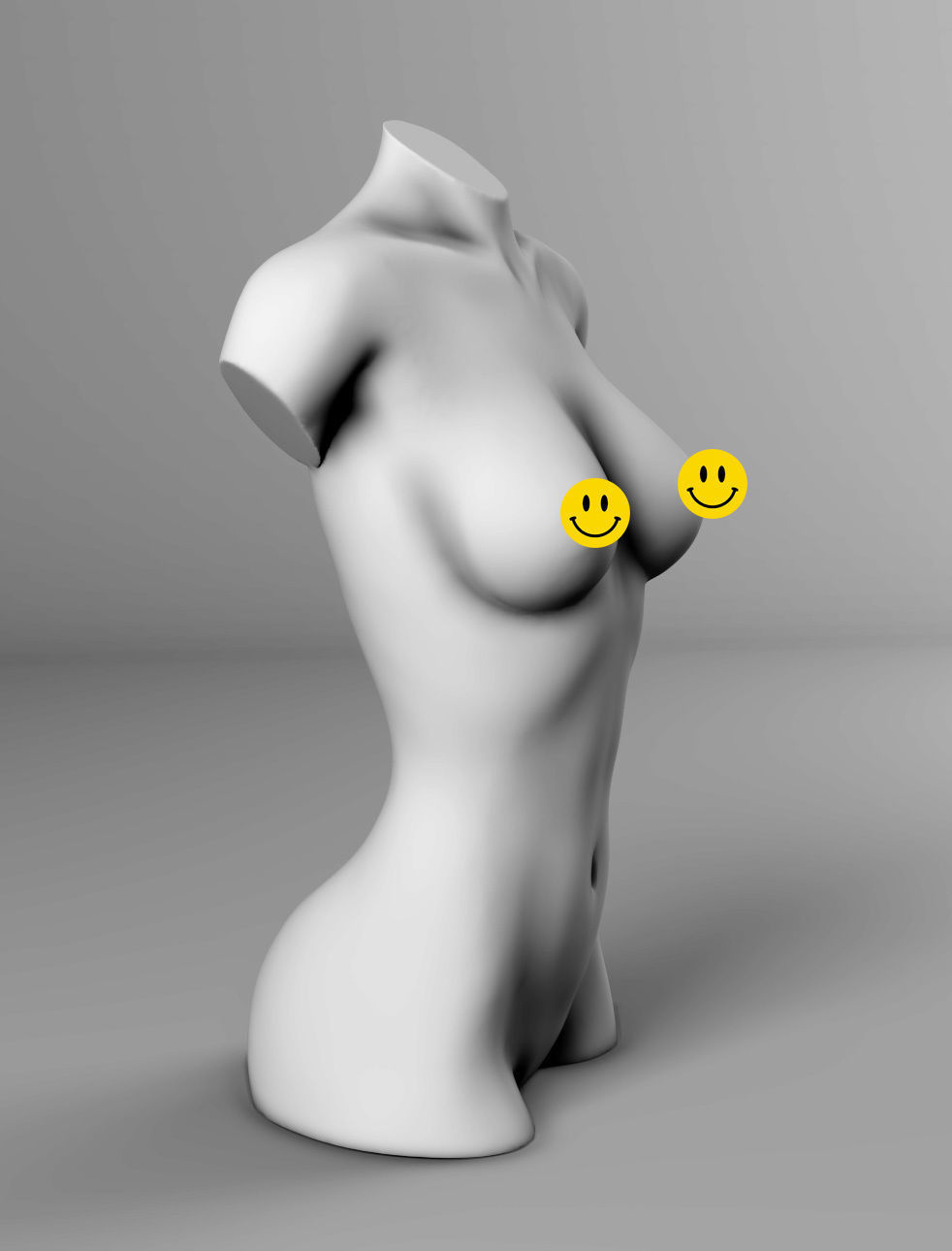 WOMAN TORSO 3D print model_5