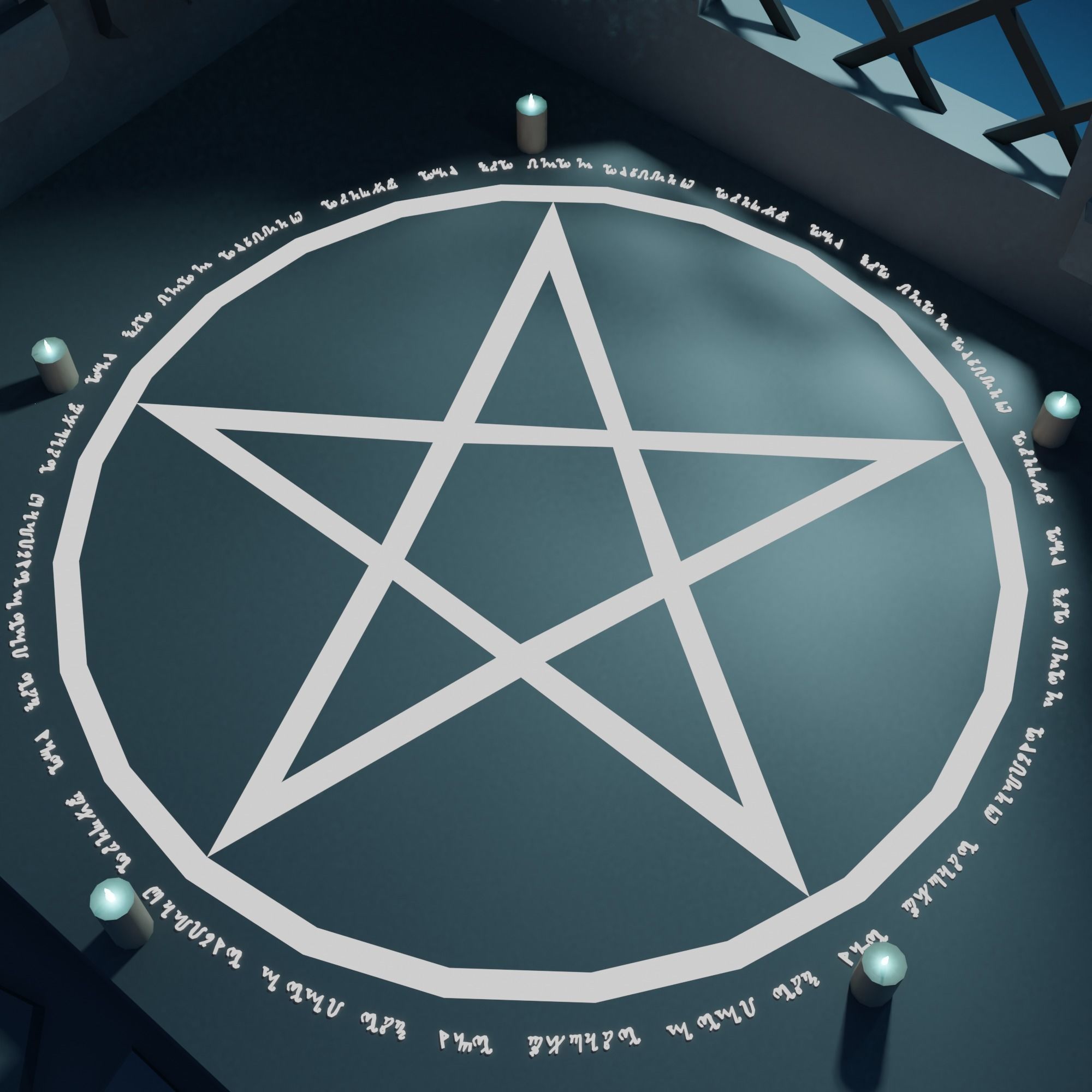 Sanctuary - temple Low-poly 3D model_7