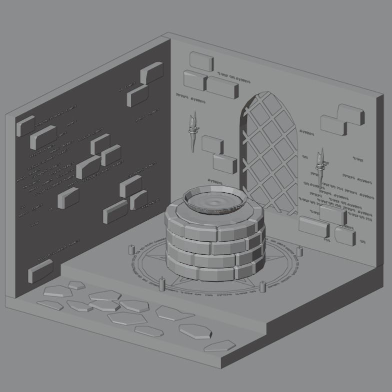Sanctuary - temple Low-poly 3D model_1