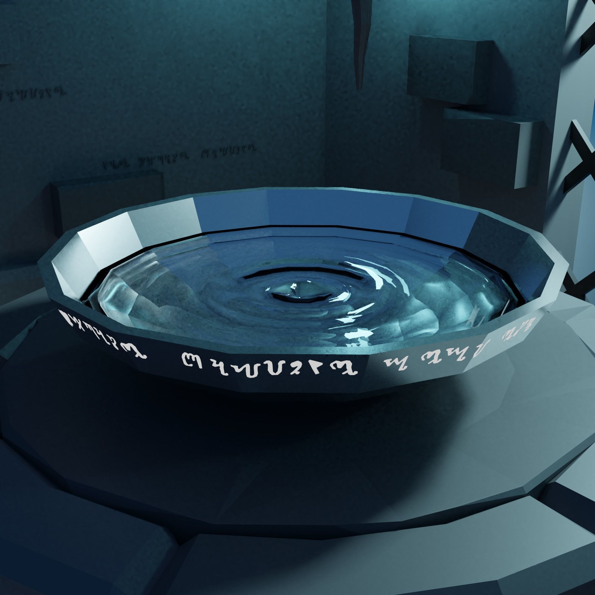 Sanctuary - temple Low-poly 3D model_6