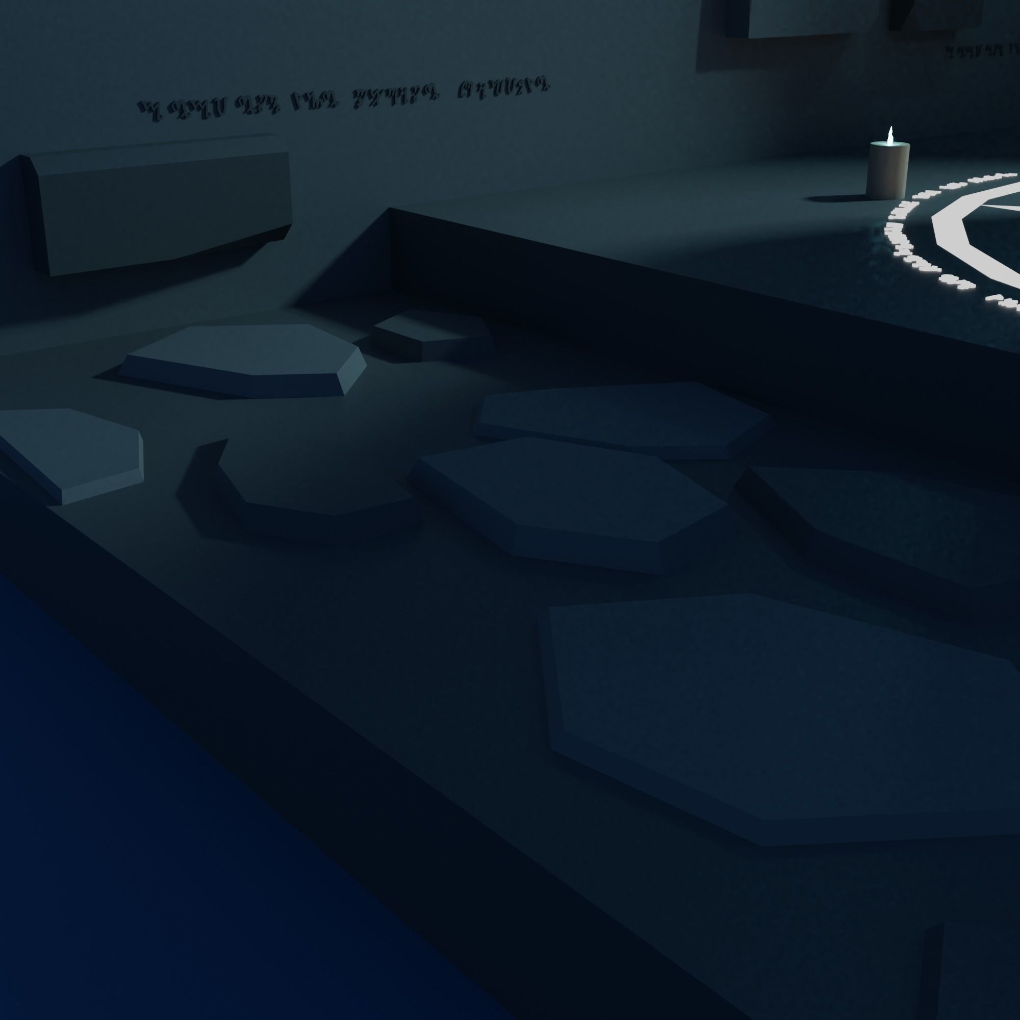 Sanctuary - temple Low-poly 3D model_9