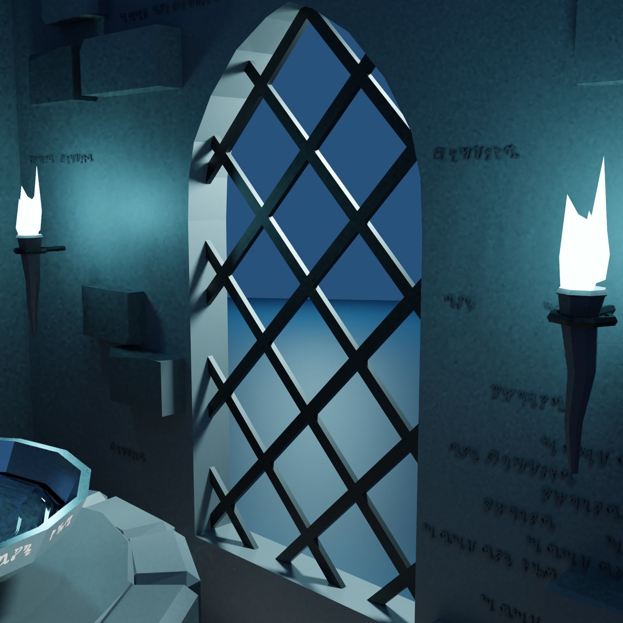 Sanctuary - temple Low-poly 3D model_8