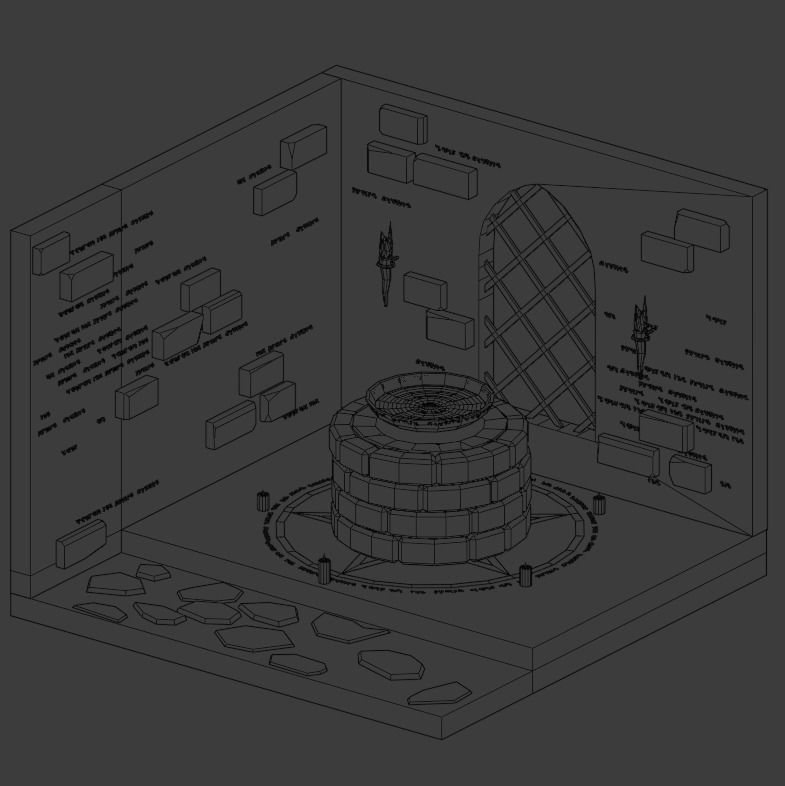 Sanctuary - temple Low-poly 3D model_2