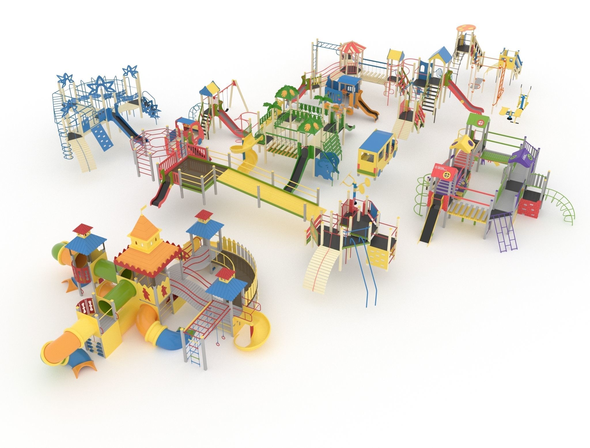 Collection playground for kids 3D model_1