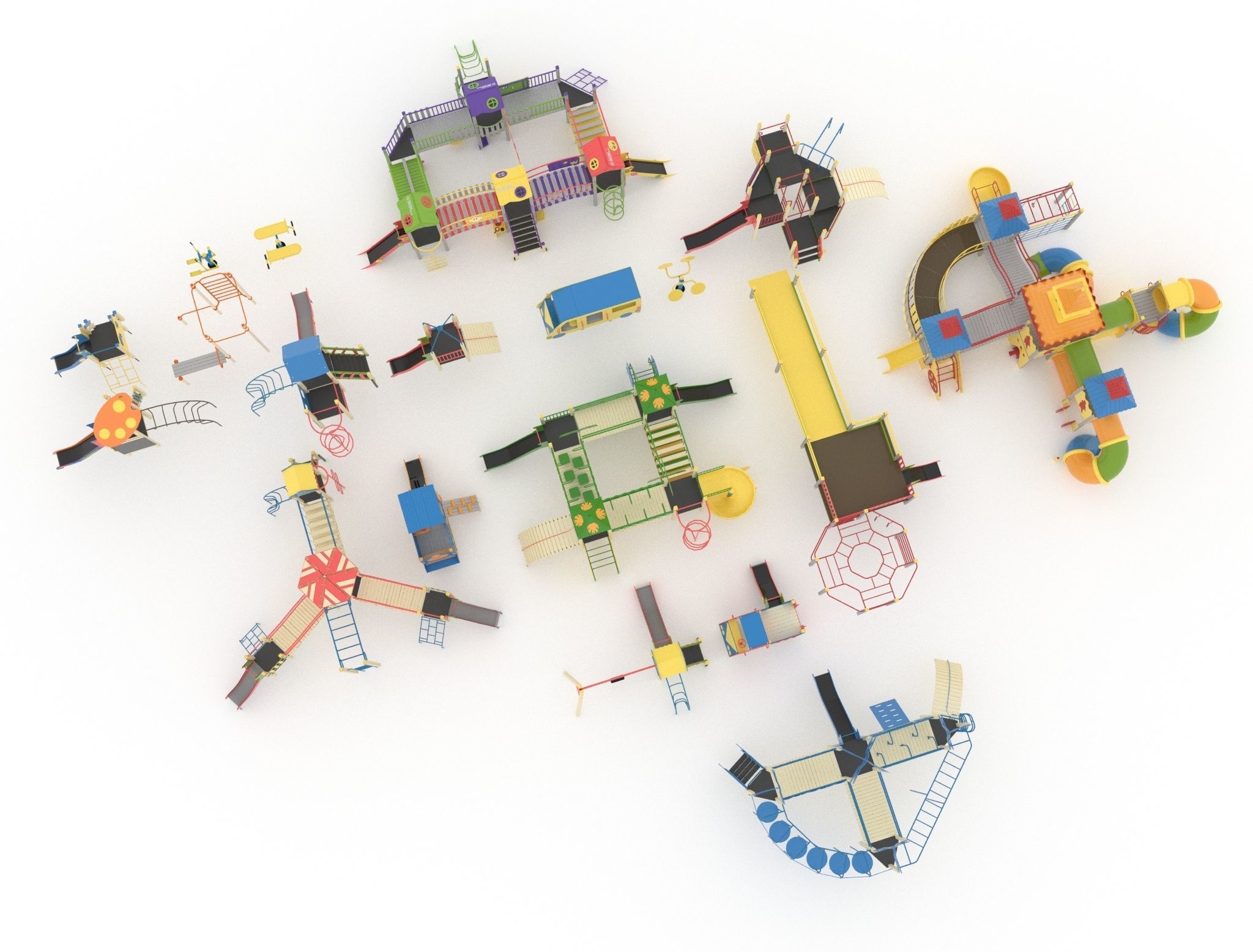 Collection playground for kids 3D model_10