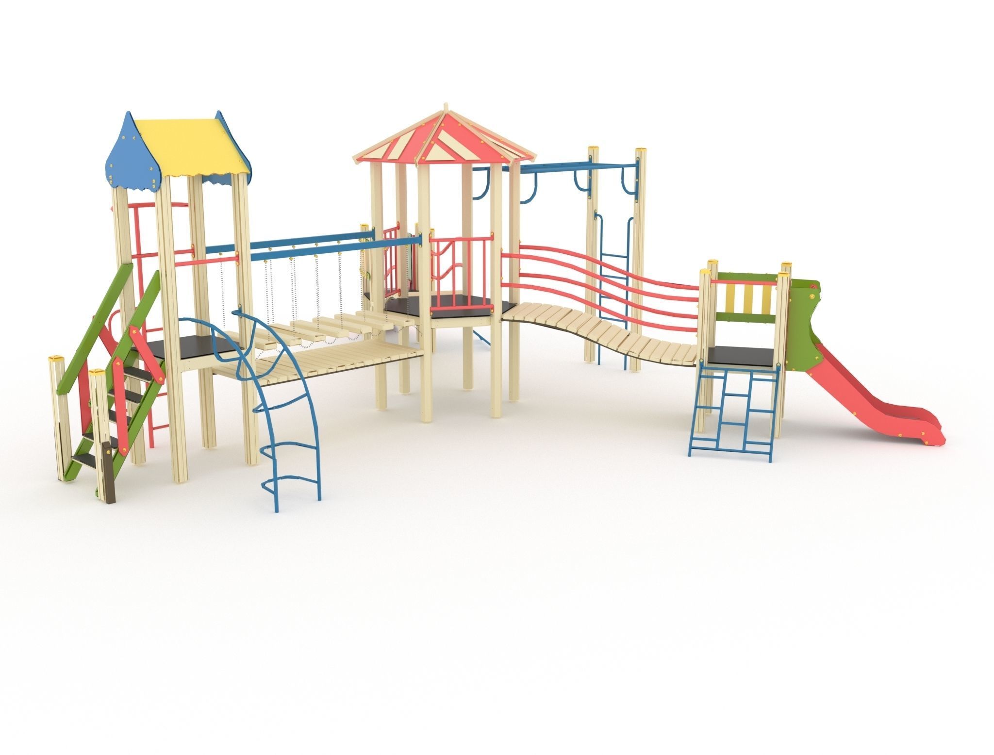 Collection playground for kids 3D model_9