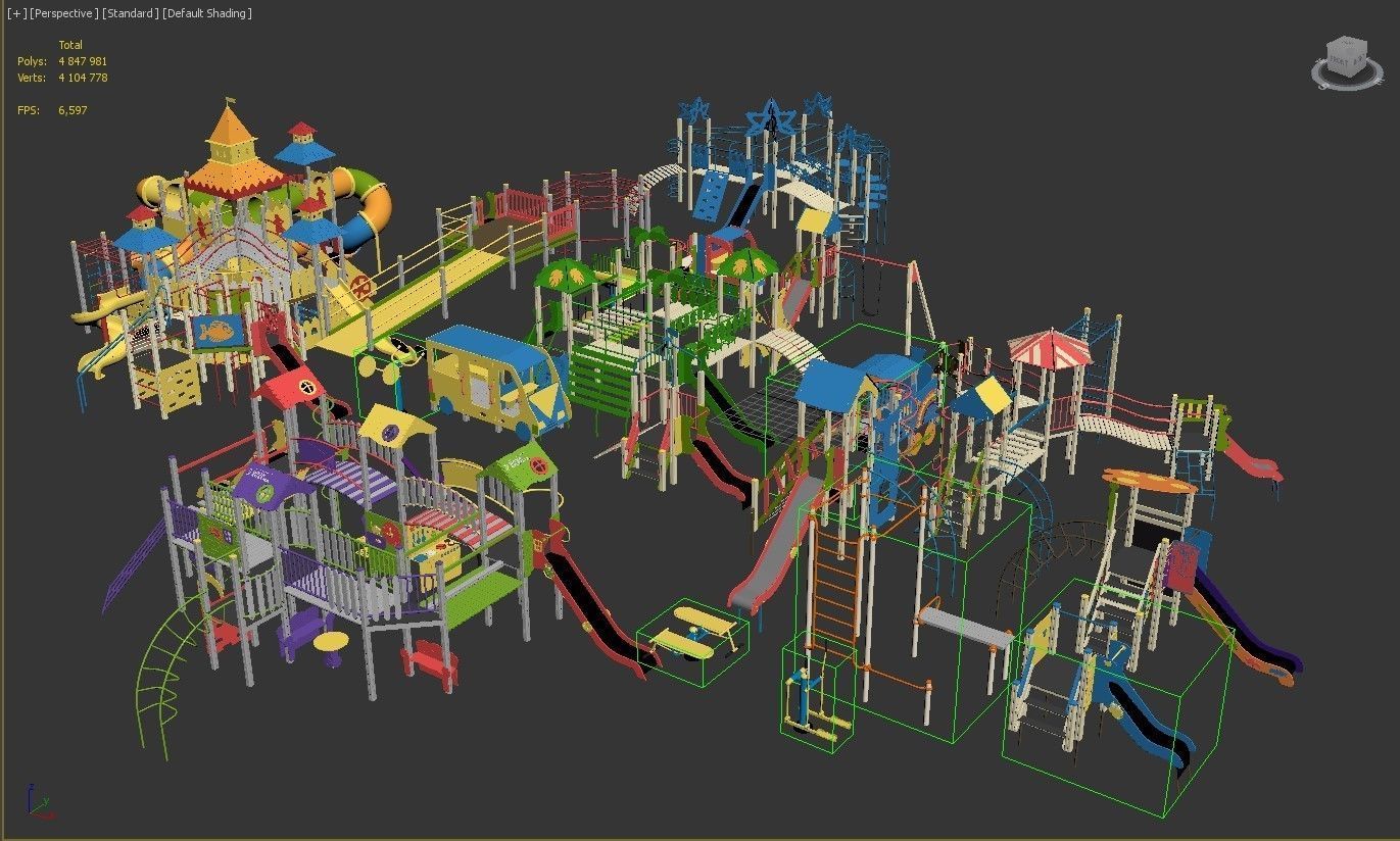 Collection playground for kids 3D model_17