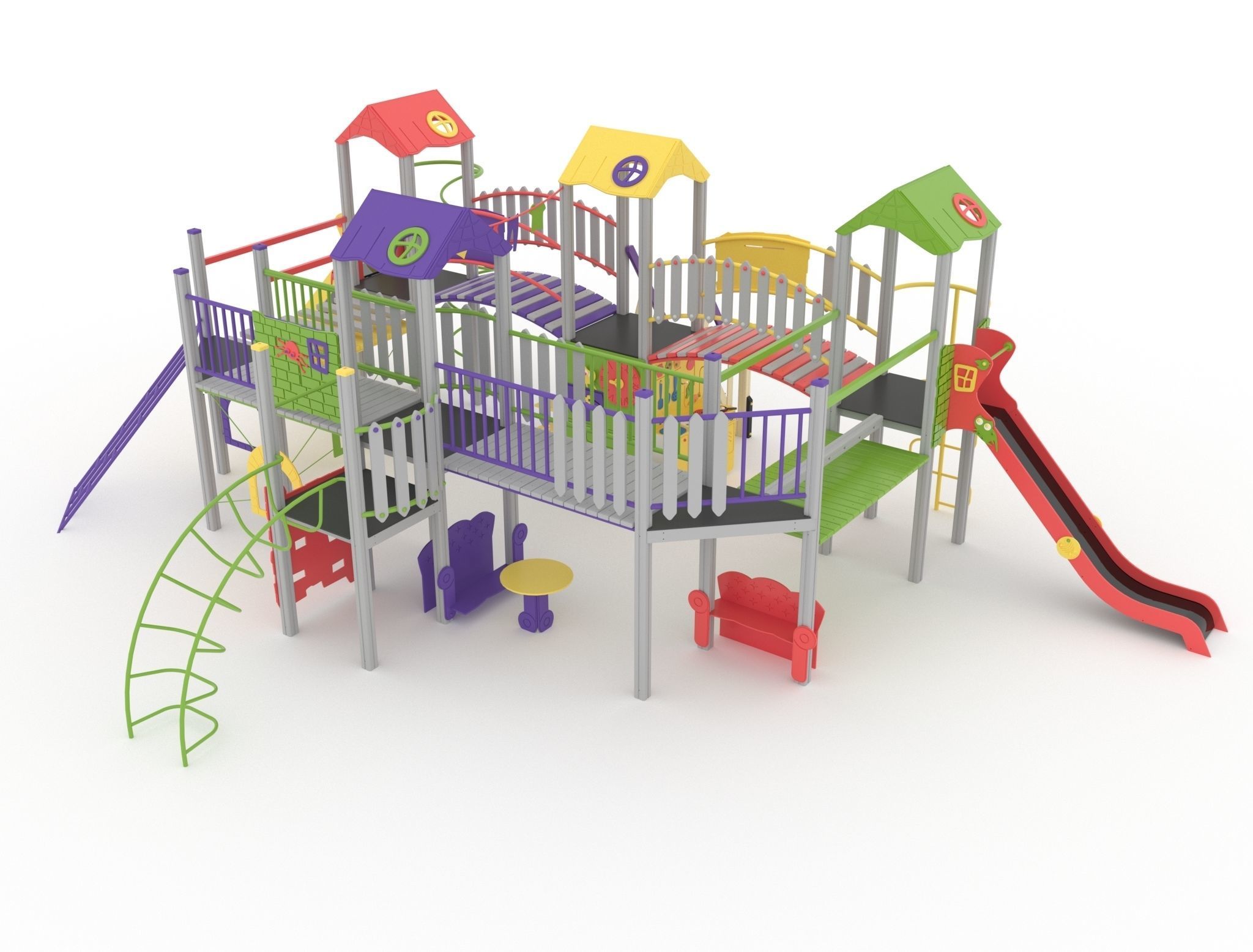 Collection playground for kids 3D model_2