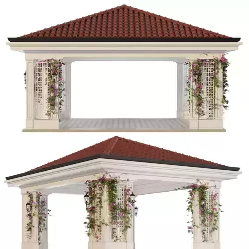 Gazebo with flowers