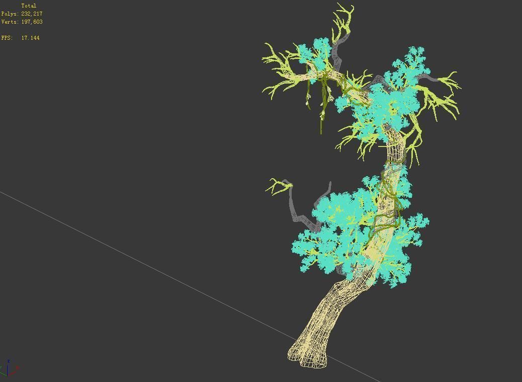 Qianhuilin-Difu-Vine Tree 054 3D model_3