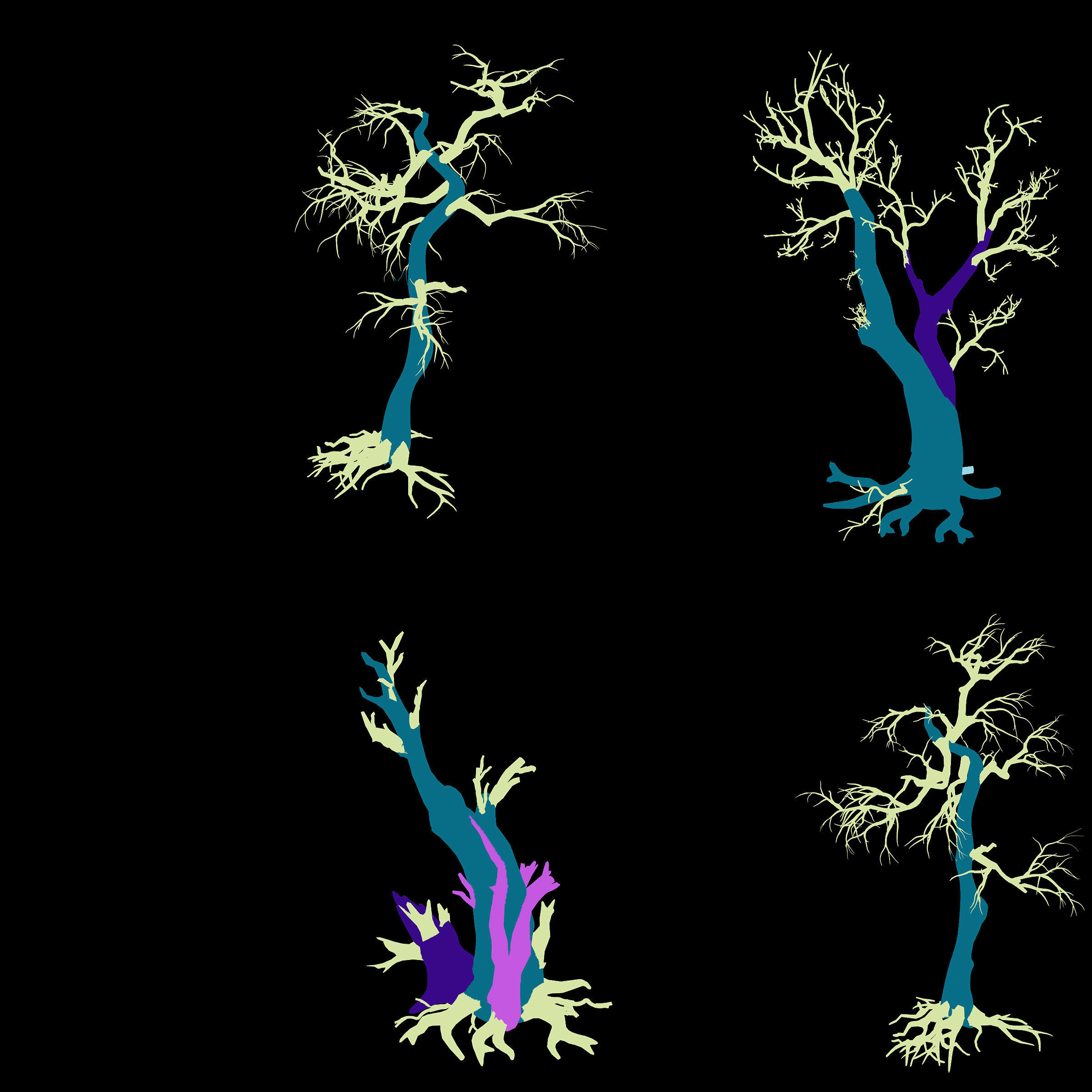 Dragon Fortress-Spider Forest Withered Tree 01 3D model_2