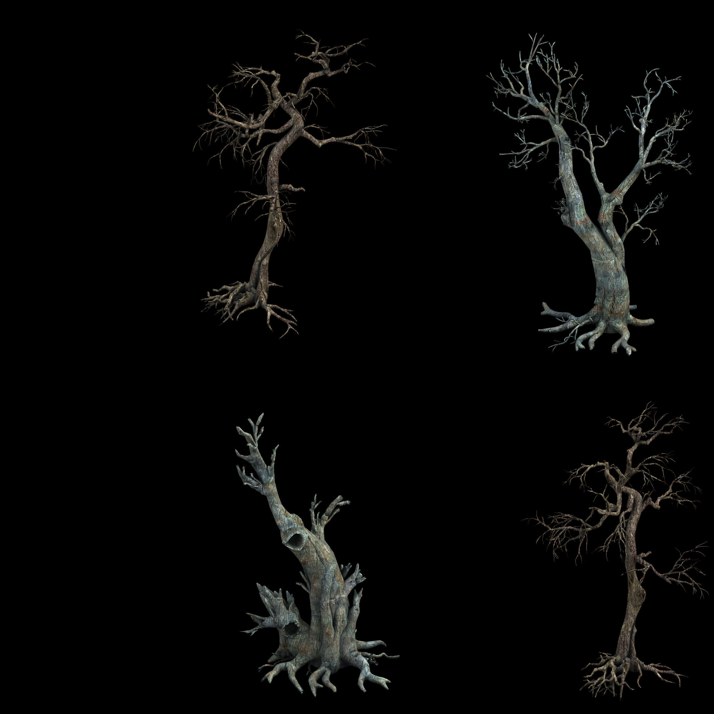 Dragon Fortress-Spider Forest Withered Tree 01 3D model_1